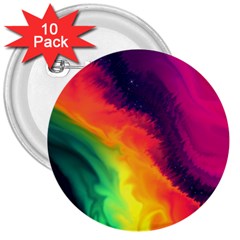 Rainbow Colorful Abstract Galaxy 3  Buttons (10 Pack) 