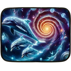 Dolphins Fantasy Two Sides Fleece Blanket (mini)