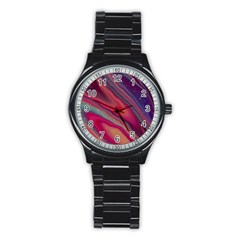 Stars Shimmering Galaxy Ocean Stainless Steel Round Watch by Ravend