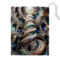 Fantasy Psychedelic Building Spiral Drawstring Pouch (5xl)