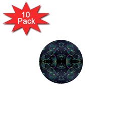 Background Pattern Mushrooms 1  Mini Buttons (10 Pack) 