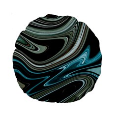 Abstract Waves Background Wallpaper Standard 15  Premium Round Cushions