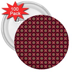 Kaleidoscope Seamless Pattern 3  Buttons (100 Pack) 
