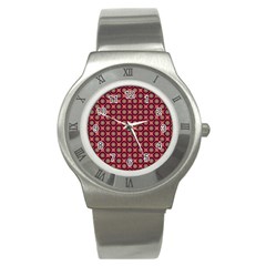 Kaleidoscope Seamless Pattern Stainless Steel Watch