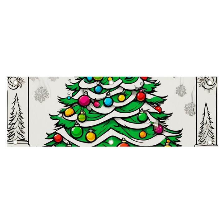 Christmas Tree Banner and Sign 6  x 2 