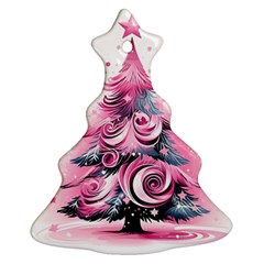 Winter Christmas Snow Xmas Tree Christmas Tree Ornament (two Sides)