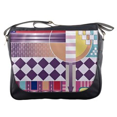 Abstract Shapes Colors Gradient Messenger Bag