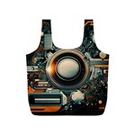 Illustrations Technology Robot Internet Processor Full Print Recycle Bag (S) Front