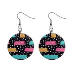 Art Pattern Design Wallpaper Background Print Patterns Mini Button Earrings