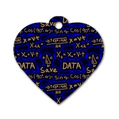 Art Pattern Design Background Graphic Dog Tag Heart (two Sides)