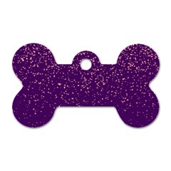 Purple Glittery Backdrop Scrapbooking Sparkle Dog Tag Bone (two Sides) by Vaneshop