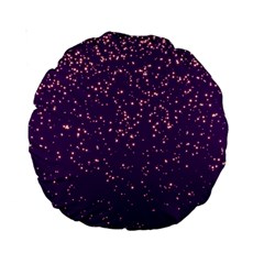 Purple Glittery Backdrop Scrapbooking Sparkle Standard 15  Premium Round Cushions by Vaneshop