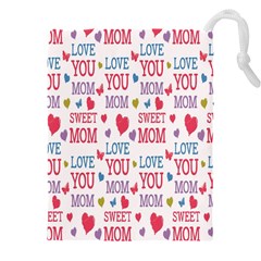 Love Mom Happy Mothers Day I Love Mom Graphic Drawstring Pouch (4xl) by Vaneshop