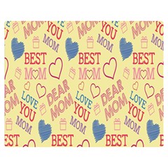 Love Mom Happy Mothers Day I Love Mom Graphic Pattern Two Sides Premium Plush Fleece Blanket (medium) by Vaneshop