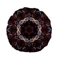 Rosette Kaleidoscope Mosaic Abstract Background Standard 15  Premium Flano Round Cushions