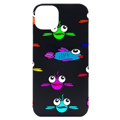 Fish Swim Cartoon Funnycute Iphone 14 Plus Black Uv Print Case