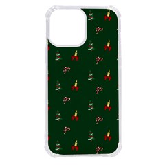 Christmas Green Pattern Background Iphone 13 Pro Max Tpu Uv Print Case by Pakjumat
