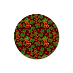 Template Christmas Pattern Rubber Coaster (round) by Pakjumat