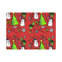 Santa Snowman Gift Holiday Premium Plush Fleece Blanket (mini) by Pakjumat