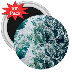 Blue Ocean Waves 3  Magnets (100 Pack) by Jack14