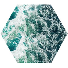 Blue Ocean Waves Wooden Puzzle Hexagon by Jack14