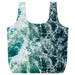 Blue Ocean Waves Full Print Recycle Bag (xxl) by Jack14