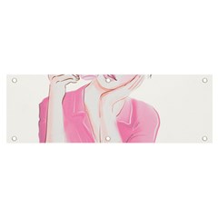 Girl Pink Banner And Sign 6  X 2  by SychEva