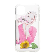 Girl Pink Iphone 11 Tpu Uv Print Case by SychEva