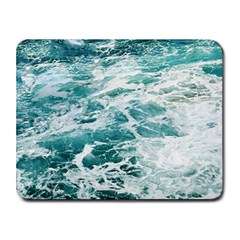 Blue Crashing Ocean Wave Small Mousepad by Jack14