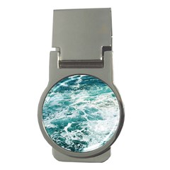 Blue Crashing Ocean Wave Money Clips (round)  by Jack14