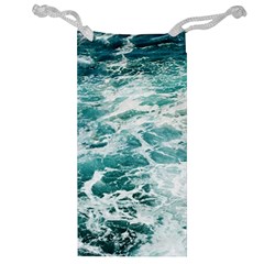 Blue Crashing Ocean Wave Jewelry Bag by Jack14