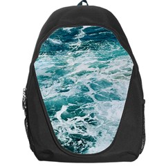 Blue Crashing Ocean Wave Backpack Bag by Jack14