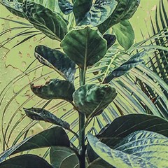 Botanical Tropical Motif Photo Art Play Mat (square) by dflcprintsclothing