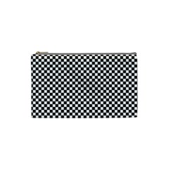 Black And White Checkerboard Background Board Checker Cosmetic Bag (small)
