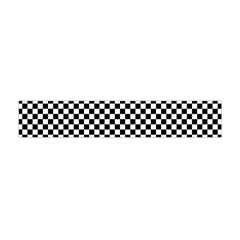 Black And White Checkerboard Background Board Checker Premium Plush Fleece Scarf (mini) by Amaryn4rt