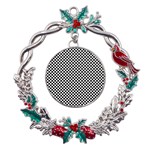 Dance Floor Metal X mas Wreath Holly leaf Ornament Front