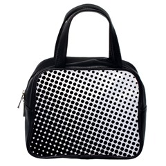 Background-wallpaper-texture-lines Dot Dots Black White Classic Handbag (one Side) by Amaryn4rt