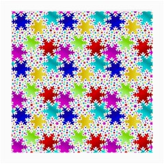 Snowflake Pattern Repeated Medium Glasses Cloth (2 Sides) by Amaryn4rt
