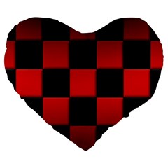 Black And Red Backgrounds- Large 19  Premium Heart Shape Cushions by Amaryn4rt