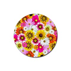 Flowers Blossom Bloom Nature Plant Rubber Coaster (round)