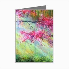 Forests Stunning Glimmer Paintings Sunlight Blooms Plants Love Seasons Traditional Art Flowers Sunsh Mini Greeting Card by Amaryn4rt