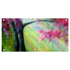 Forests Stunning Glimmer Paintings Sunlight Blooms Plants Love Seasons Traditional Art Flowers Sunsh Banner And Sign 4  X 2  by Amaryn4rt