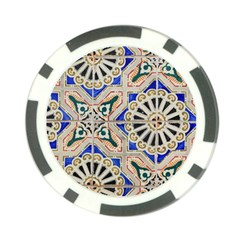 Ceramic-portugal-tiles-wall- Poker Chip Card Guard by Amaryn4rt