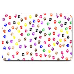 Paw Prints Background Large Doormat by Amaryn4rt