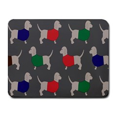 Cute Dachshund Dogs Wearing Jumpers Wallpaper Pattern Background Small Mousepad by Amaryn4rt