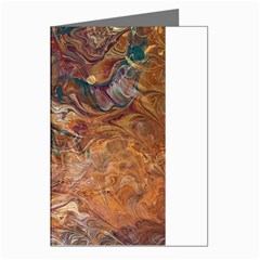 Brown Bronze Blend Greeting Cards (pkg Of 8) by kaleidomarblingart