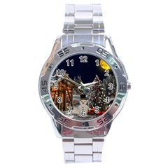 Christmas-landscape Stainless Steel Analogue Watch by Amaryn4rt