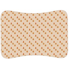 Christmas-wrapping-paper Velour Seat Head Rest Cushion by Amaryn4rt