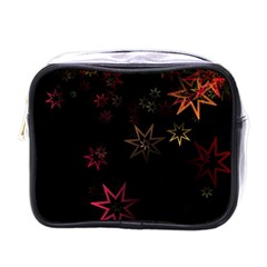 Christmas-background-motif-star Mini Toiletries Bag (one Side) by Amaryn4rt