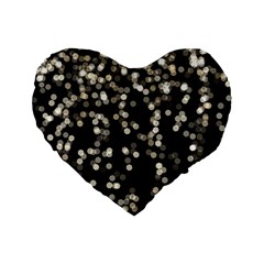 Christmas-bokeh-lights-background Standard 16  Premium Heart Shape Cushions by Amaryn4rt